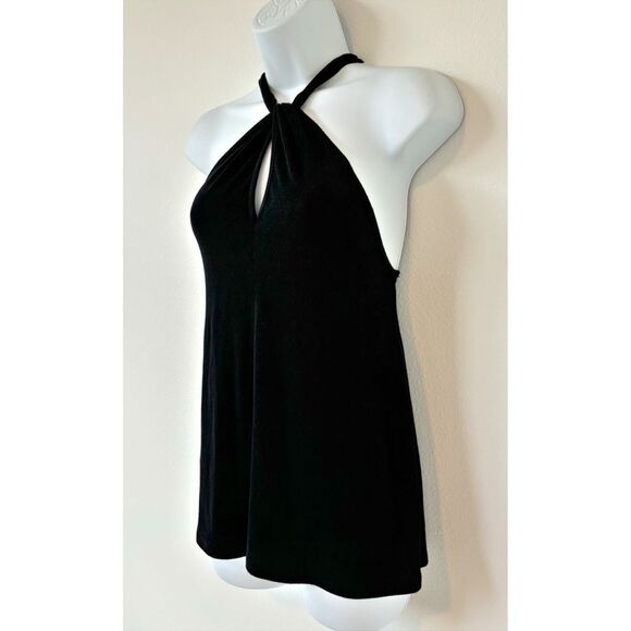 Design Lab Lord & Taylor Black Keyhole Halter Top | Size S | NWT - Picture 4 of 11
